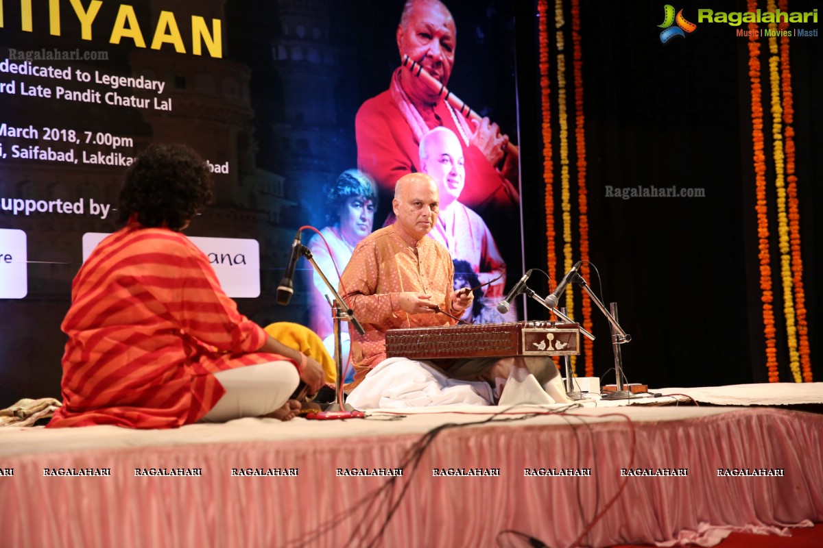 Smrityaan Classical Concert Featuring Pt. Hariprasad Chaurasia Flutist and Santoor maestro Pt. Satish Vyas At Ravindra Bharathi