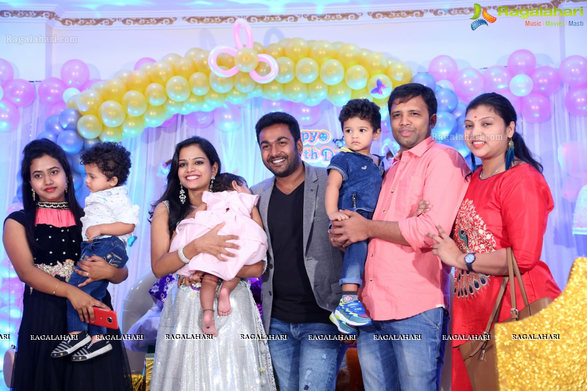 TV Actress Maheshwari-Shivanag Daughter Harini 1st Birthday at Celebrations Function Hall