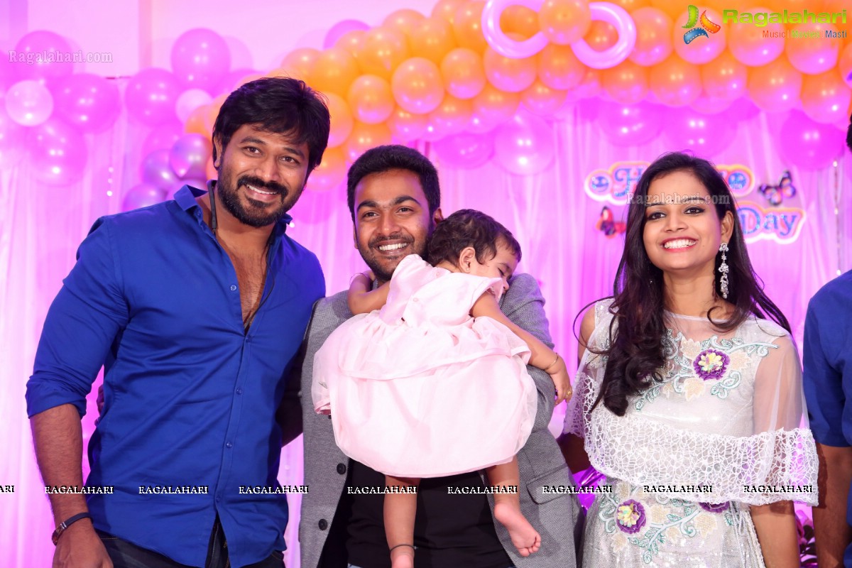 TV Actress Maheshwari-Shivanag Daughter Harini 1st Birthday at Celebrations Function Hall