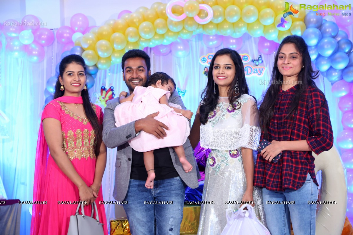 TV Actress Maheshwari-Shivanag Daughter Harini 1st Birthday at Celebrations Function Hall