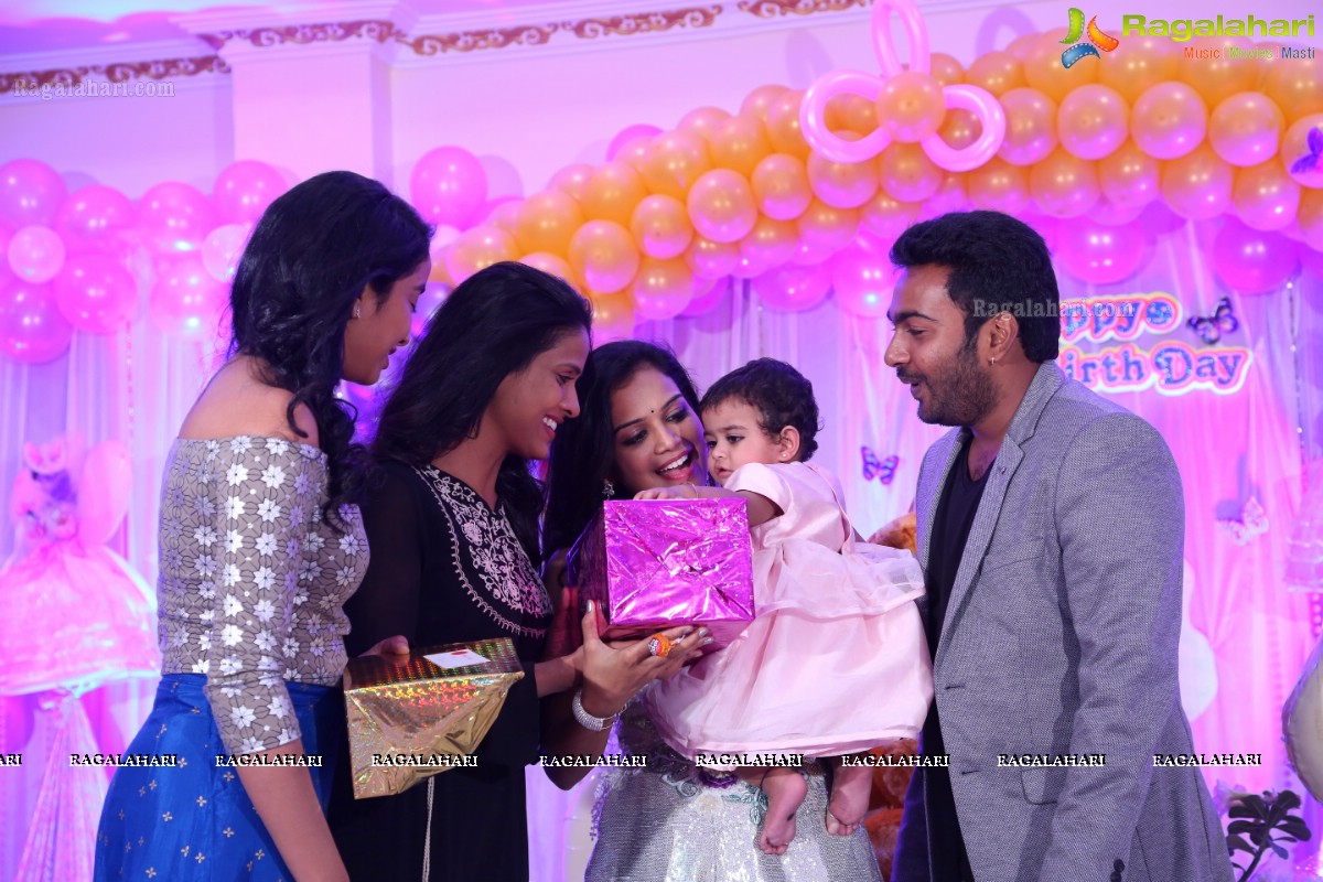 TV Actress Maheshwari-Shivanag Daughter Harini 1st Birthday at Celebrations Function Hall