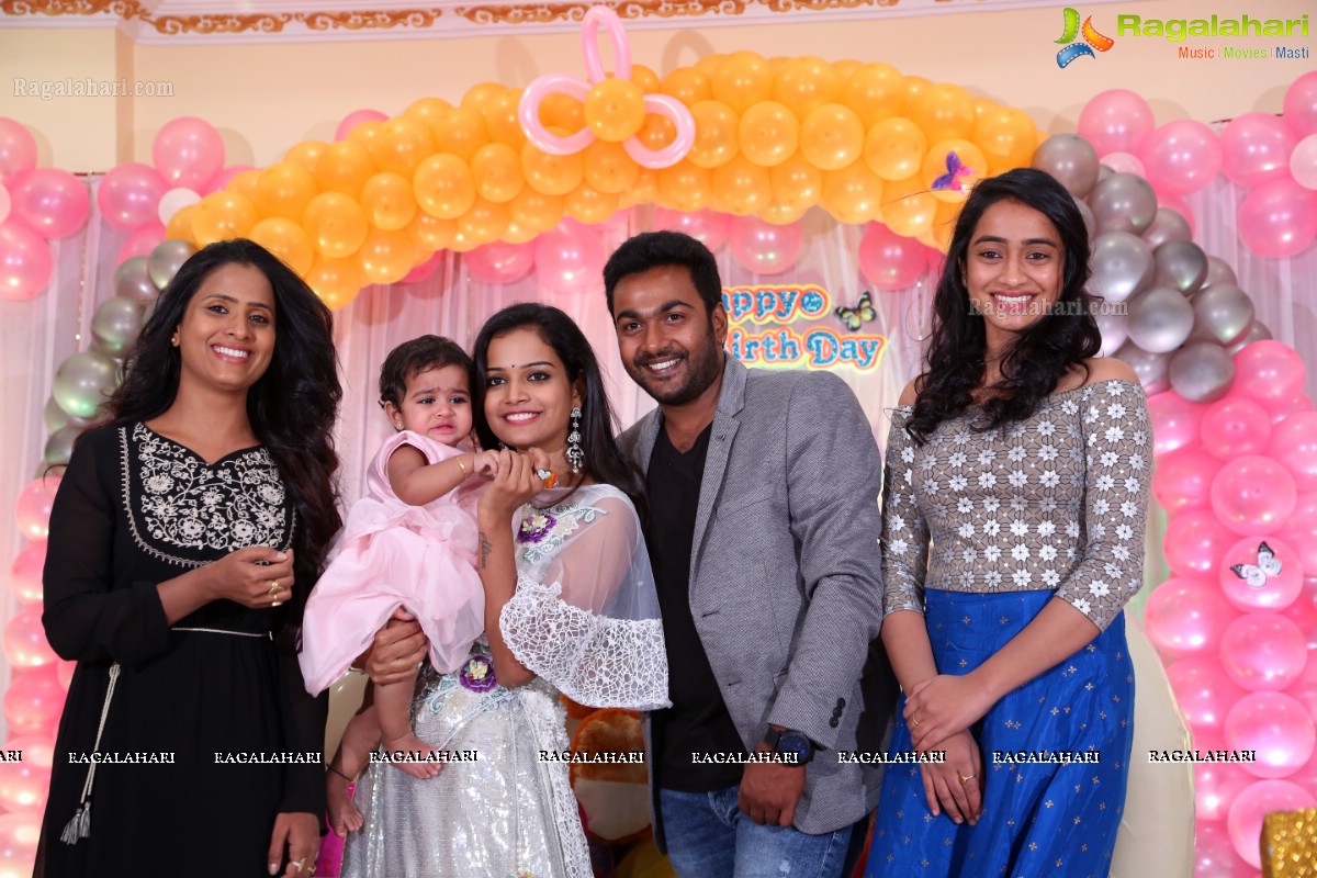 TV Actress Maheshwari-Shivanag Daughter Harini 1st Birthday at Celebrations Function Hall