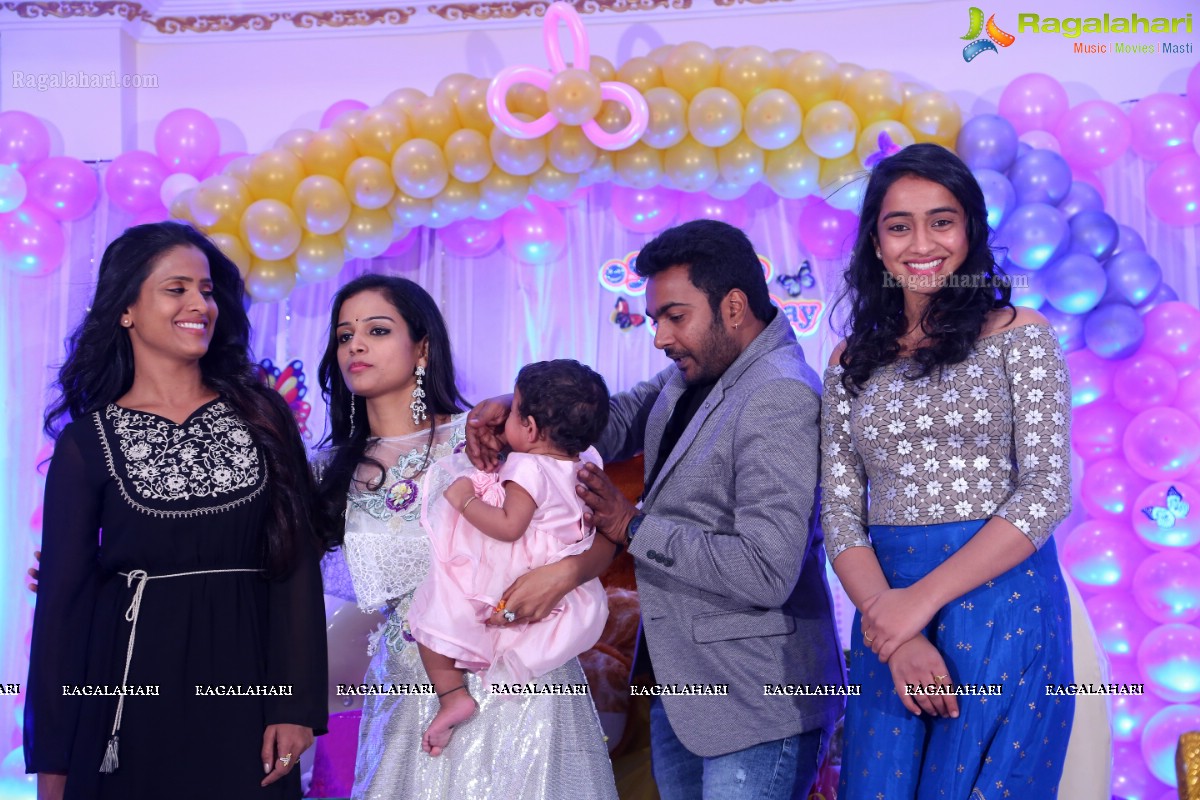 TV Actress Maheshwari-Shivanag Daughter Harini 1st Birthday at Celebrations Function Hall