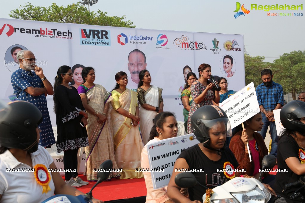 Women Bike Rally Flagged Off at Peoples Plaza, Necklace Road