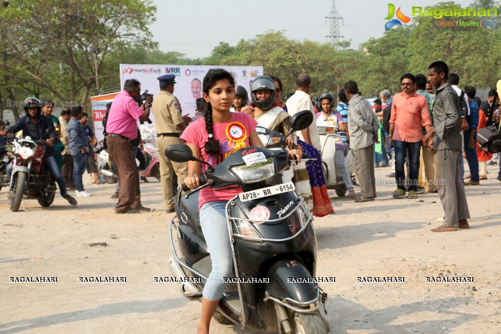 Women Bike Rally Flagged Off at Peoples Plaza, Necklace Road