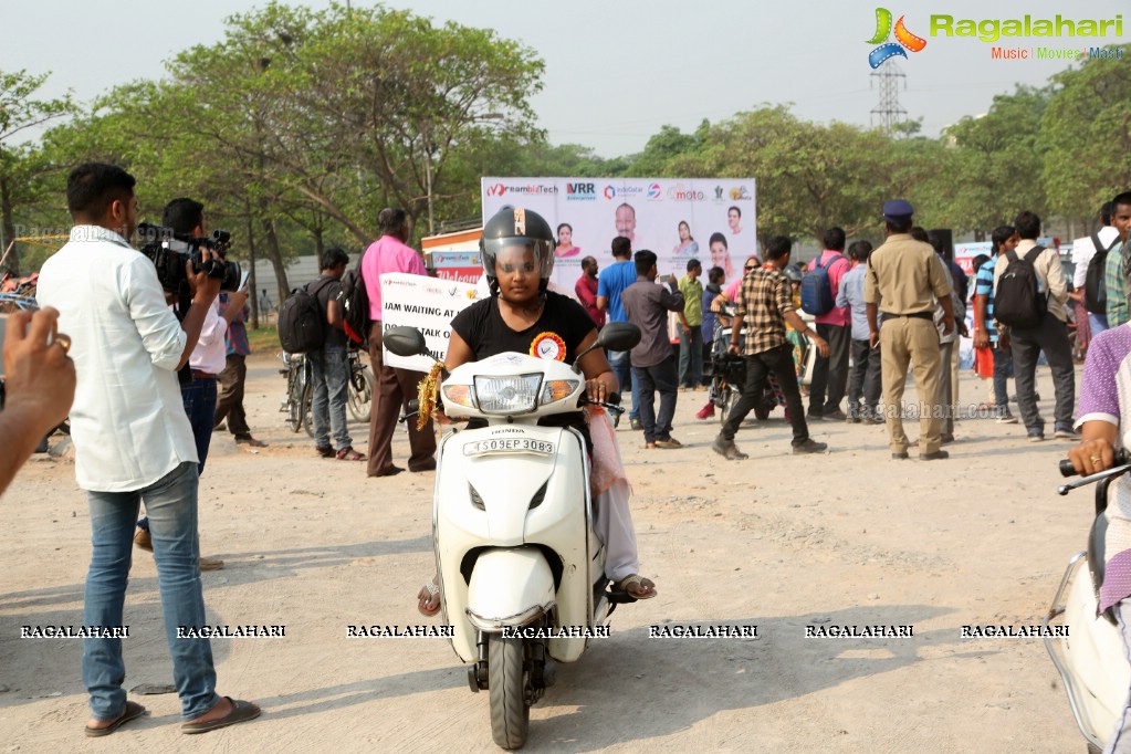 Women Bike Rally Flagged Off at Peoples Plaza, Necklace Road