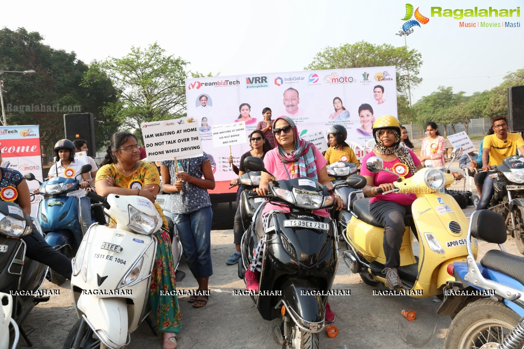 Women Bike Rally Flagged Off at Peoples Plaza, Necklace Road