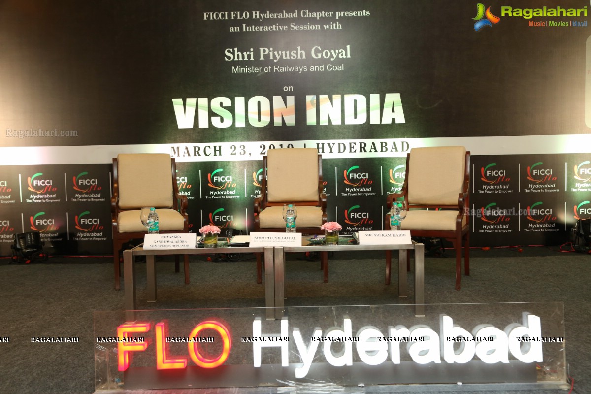 FICCI FLO Interactive Session With Shri Piyush Goyal at Taj Krishna, Banjara Hills