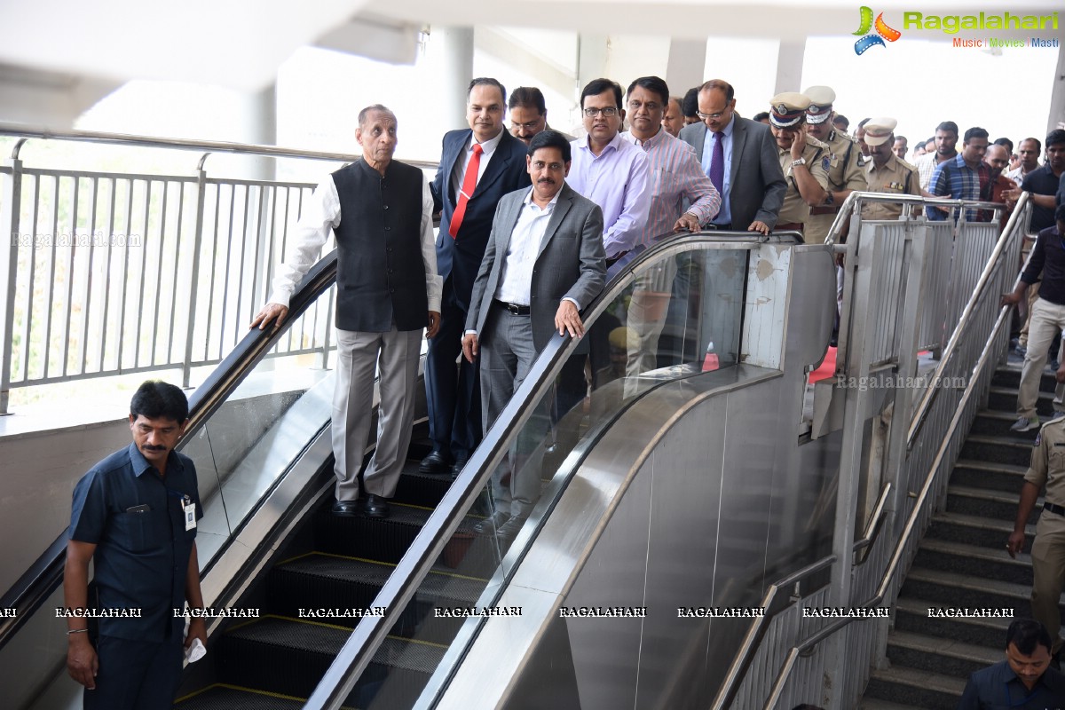 Governor E.S.L. Narasimhan Flags Off Ameerpet to Hi-Tec City Metro Rail Stretch