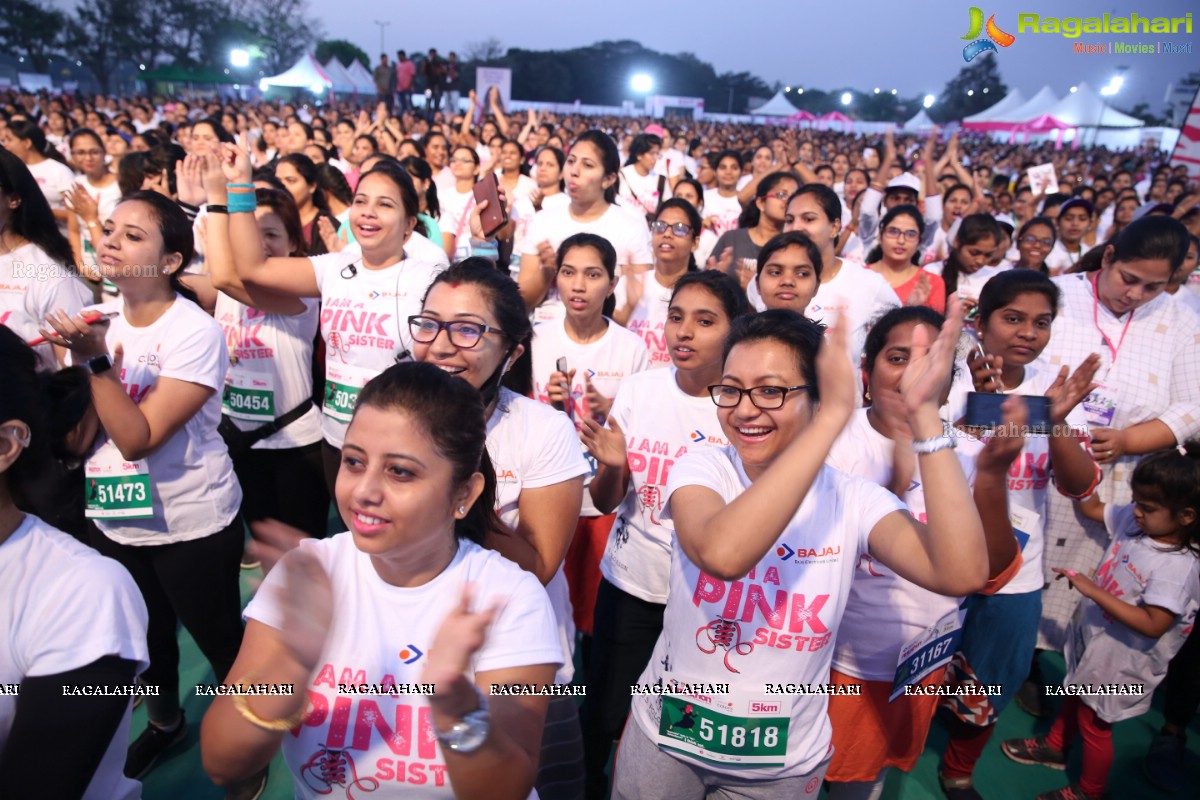 Bajaj Electricals Pinkathon Hyderabad Presented by Colors at People's Plaza, Necklace Road