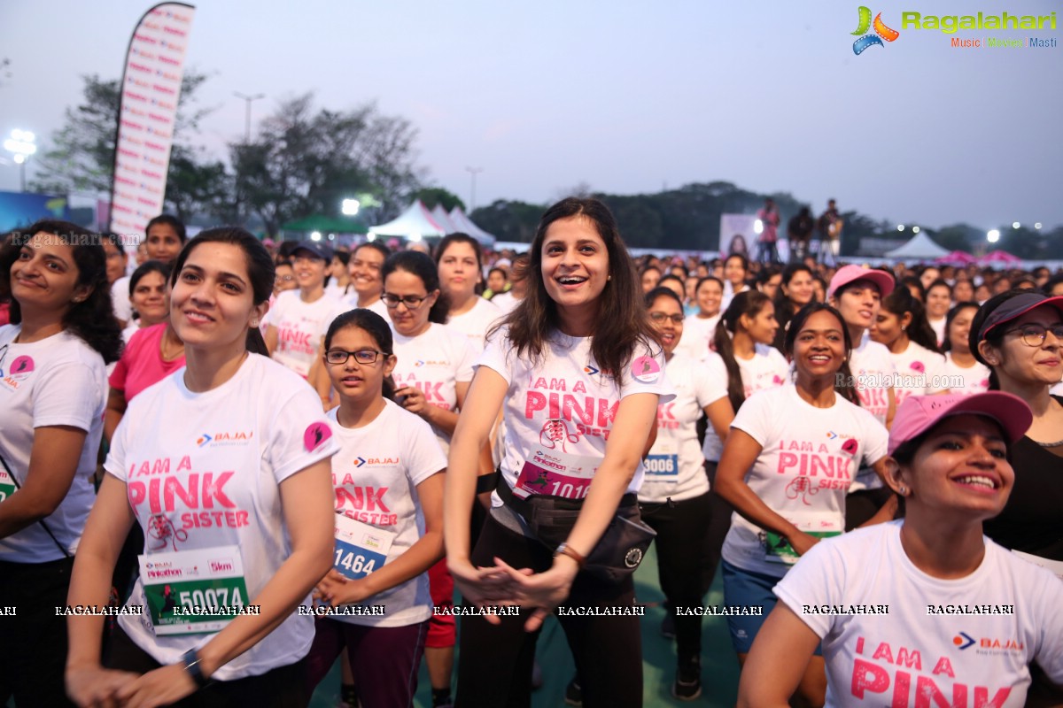 Bajaj Electricals Pinkathon Hyderabad Presented by Colors at People's Plaza, Necklace Road