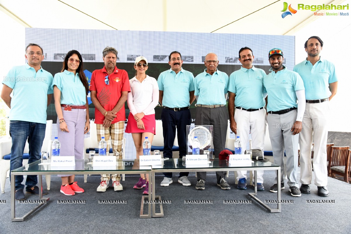 Rakul Preet Singh And Kapil Dev At Gold Fundraiser Charity Event at Hyderabad Golf Club