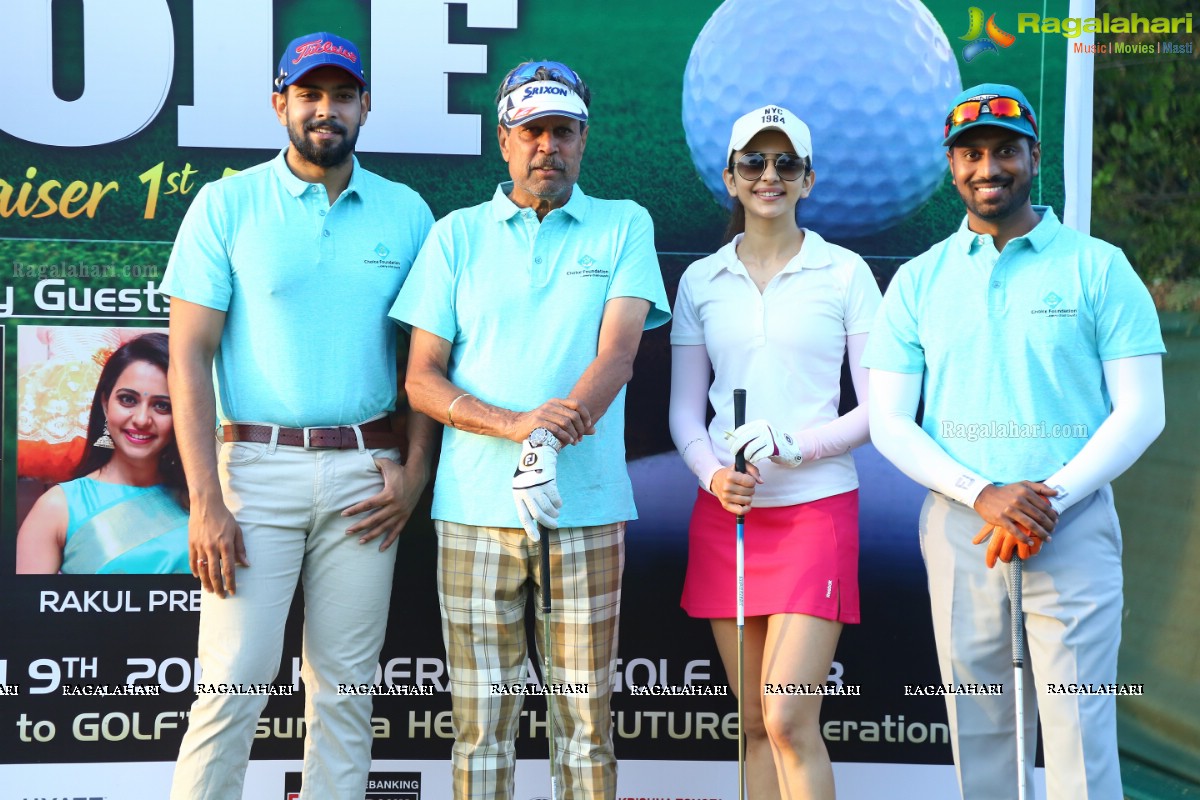 Rakul Preet Singh And Kapil Dev At Gold Fundraiser Charity Event at Hyderabad Golf Club