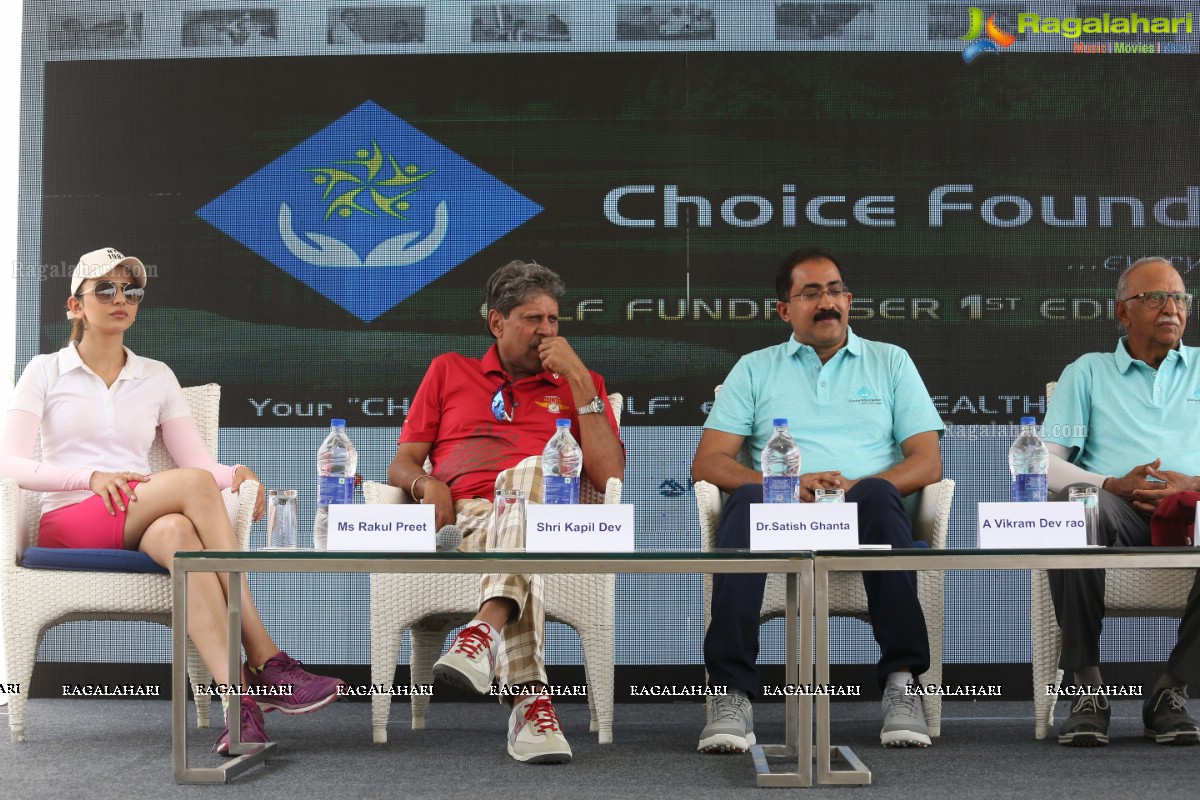 Rakul Preet Singh And Kapil Dev At Gold Fundraiser Charity Event at Hyderabad Golf Club