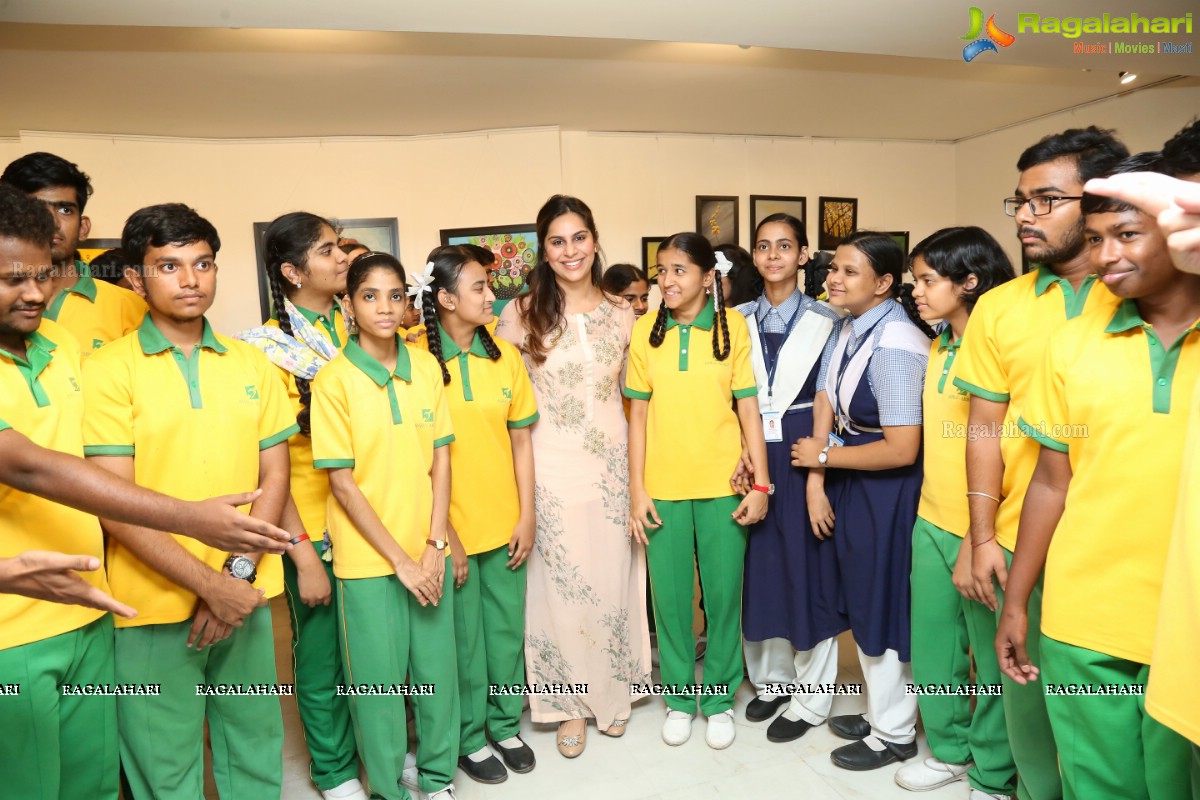 Mrs Upasana Kamineni konidela Inaugurates Voiced Colours - Ashray Akruti Children’s Art Work Display at Shrishti Art Gallery 