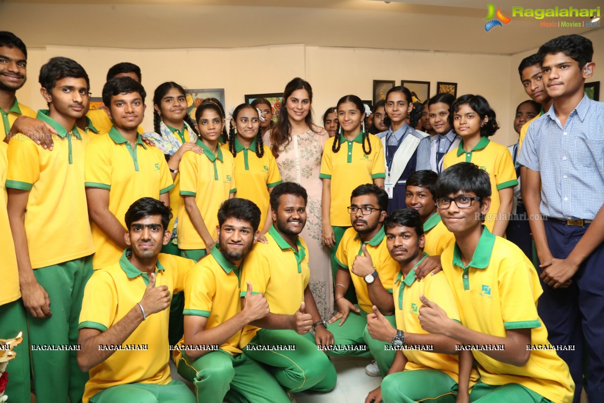 Mrs Upasana Kamineni konidela Inaugurates Voiced Colours - Ashray Akruti Children’s Art Work Display at Shrishti Art Gallery 