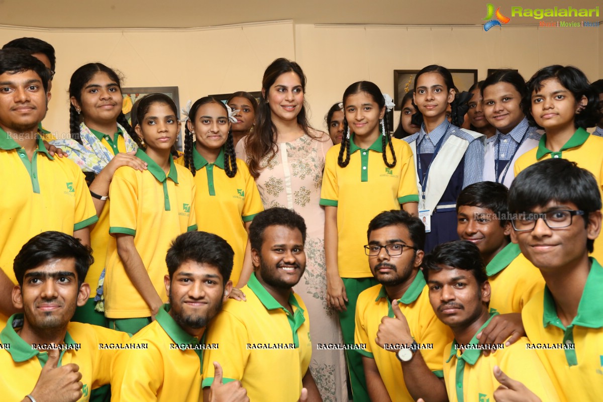 Mrs Upasana Kamineni konidela Inaugurates Voiced Colours - Ashray Akruti Children’s Art Work Display at Shrishti Art Gallery 