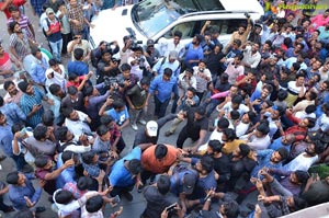 Pawan Kalyan Fans Hungama at Dil Raju Office