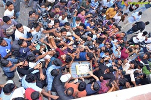 Pawan Kalyan Fans Hungama at Dil Raju Office
