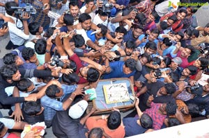 Pawan Kalyan Fans Hungama at Dil Raju Office