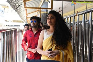 Jathi Ratnalu Team at Kanaka Durga Temple in Vijayawada