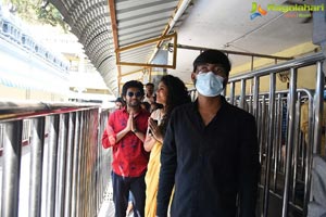 Jathi Ratnalu Team at Kanaka Durga Temple in Vijayawada