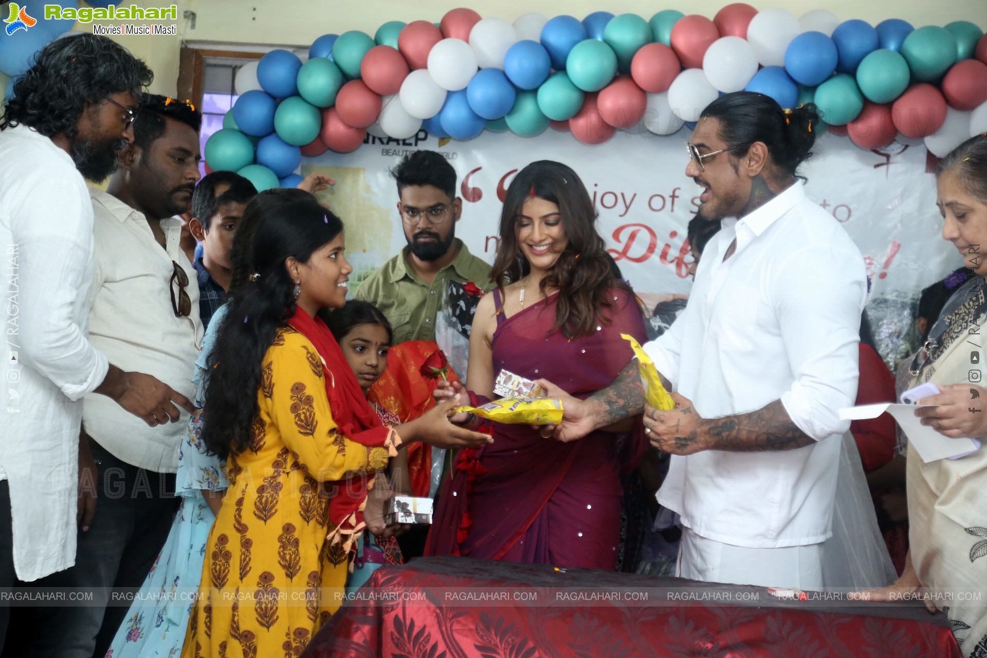 Actress Varalaxmi Sarathkumar Celebrates Her Birthday in Lepra Society Orphanage, Hyderabad