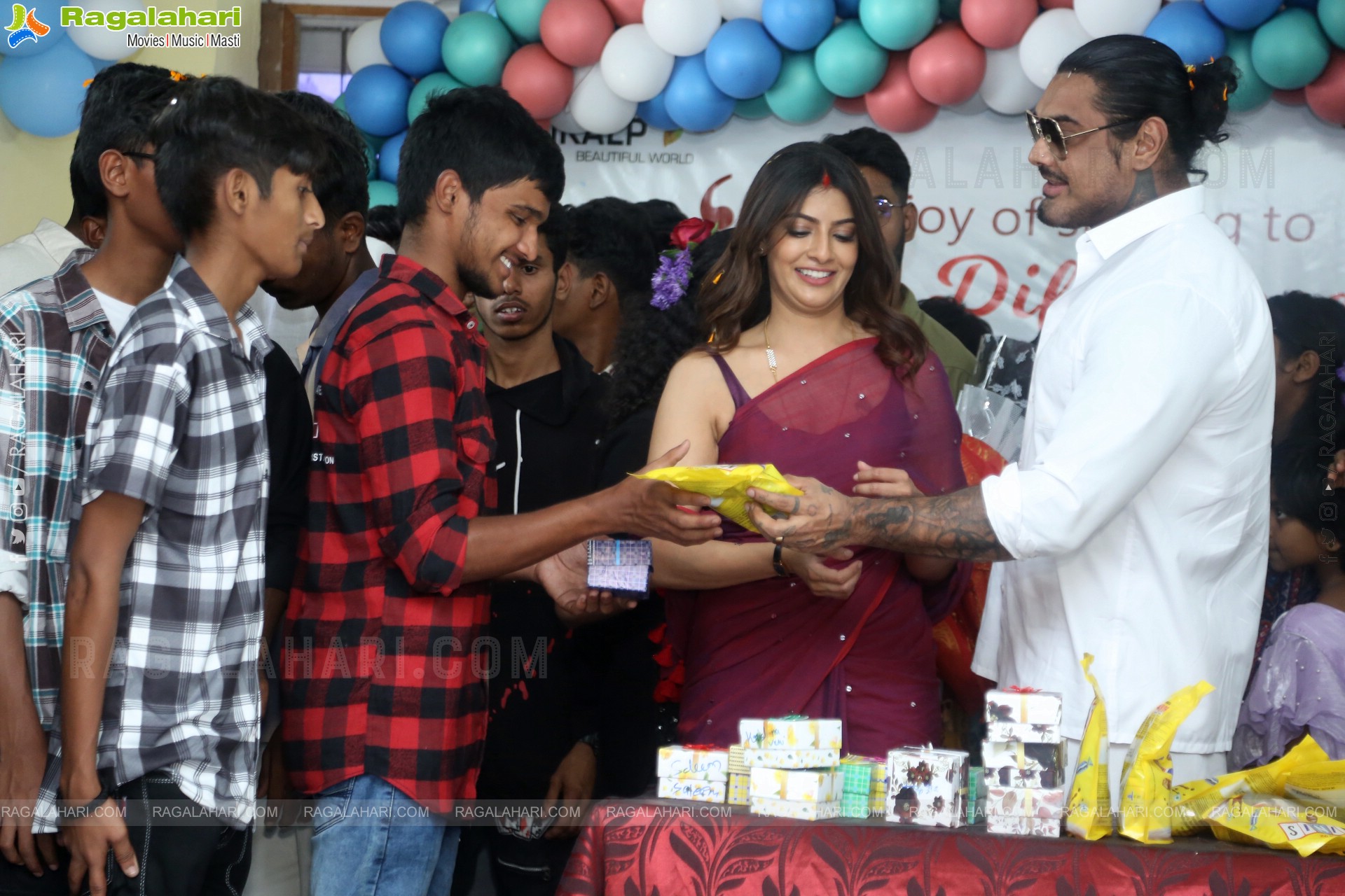 Actress Varalaxmi Sarathkumar Celebrates Her Birthday in Lepra Society Orphanage, Hyderabad