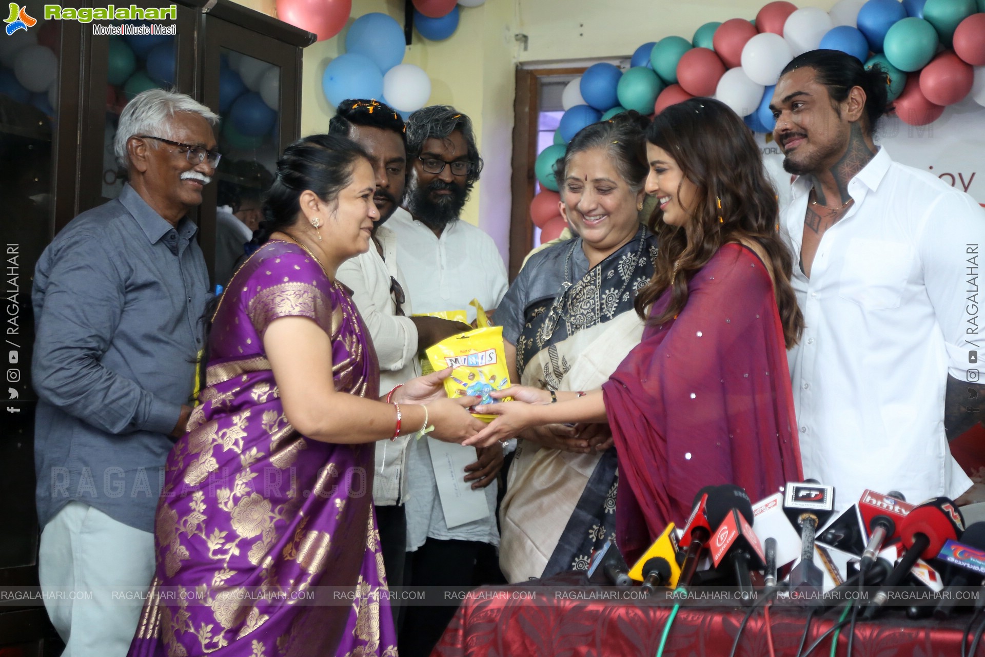 Actress Varalaxmi Sarathkumar Celebrates Her Birthday in Lepra Society Orphanage, Hyderabad