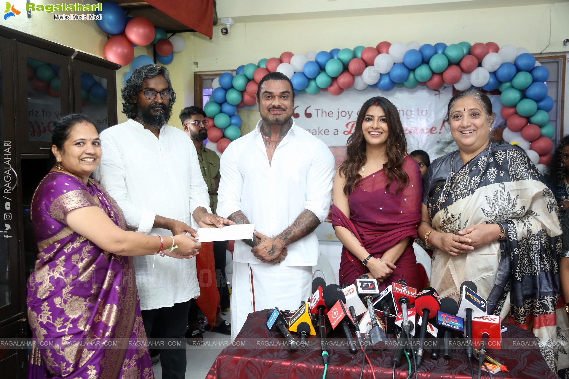 Actress Varalaxmi Sarathkumar Celebrates Her Birthday in Lepra Society Orphanage, Hyderabad