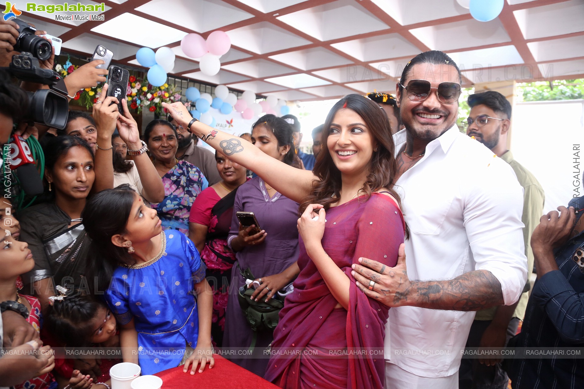 Actress Varalaxmi Sarathkumar Celebrates Her Birthday in Lepra Society Orphanage, Hyderabad