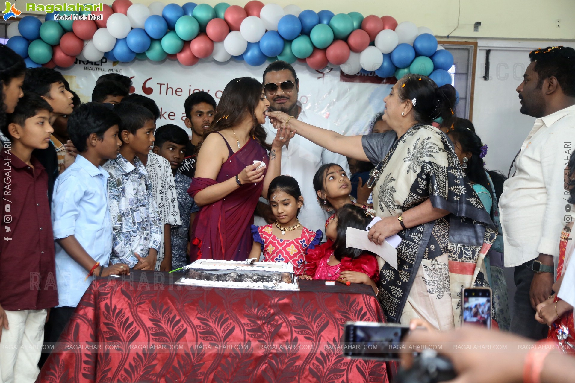 Actress Varalaxmi Sarathkumar Celebrates Her Birthday in Lepra Society Orphanage, Hyderabad