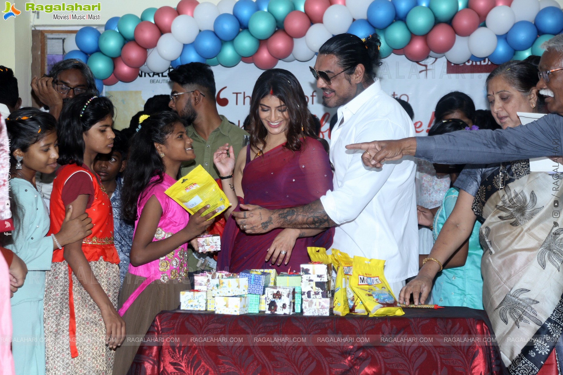 Actress Varalaxmi Sarathkumar Celebrates Her Birthday in Lepra Society Orphanage, Hyderabad