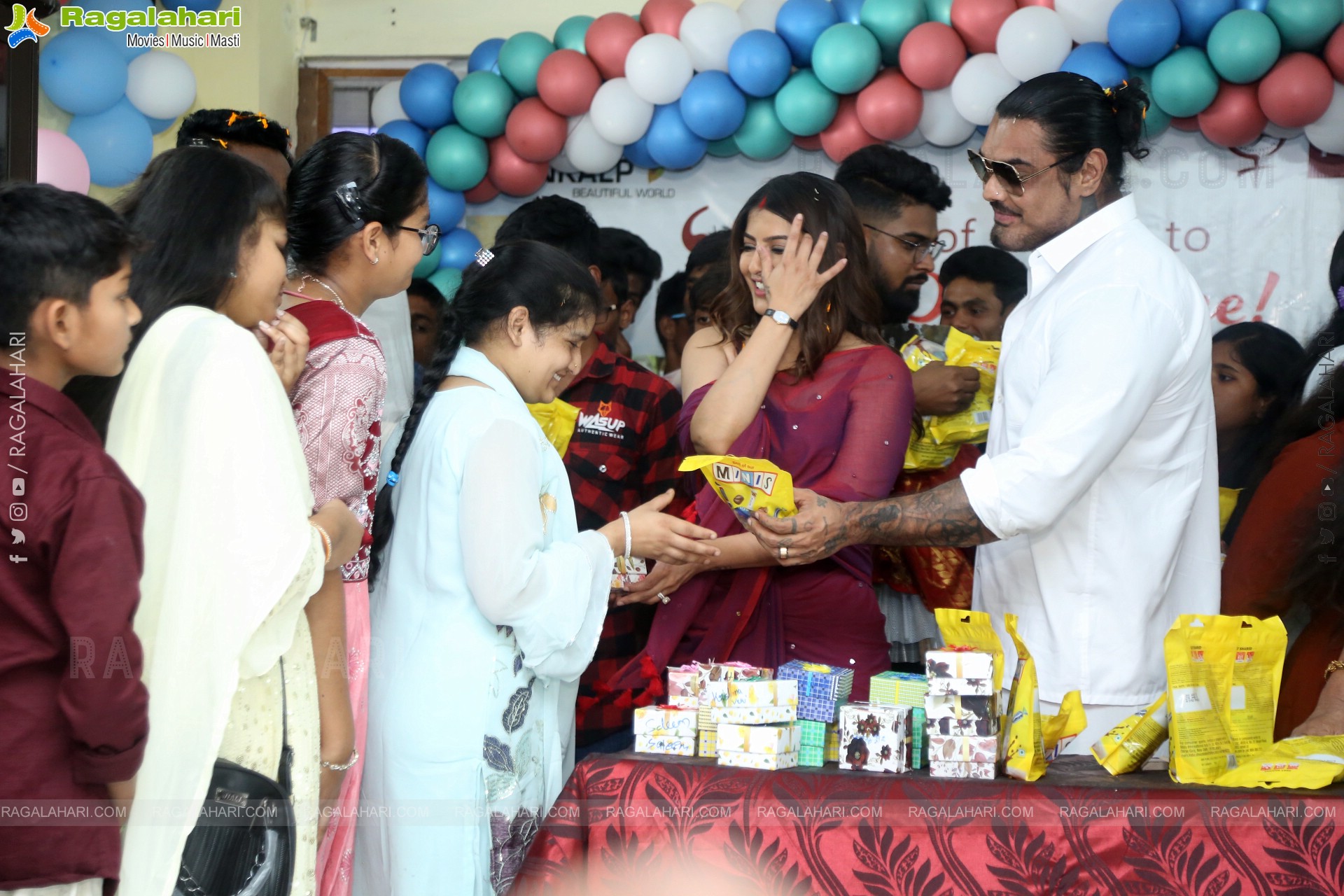 Actress Varalaxmi Sarathkumar Celebrates Her Birthday in Lepra Society Orphanage, Hyderabad