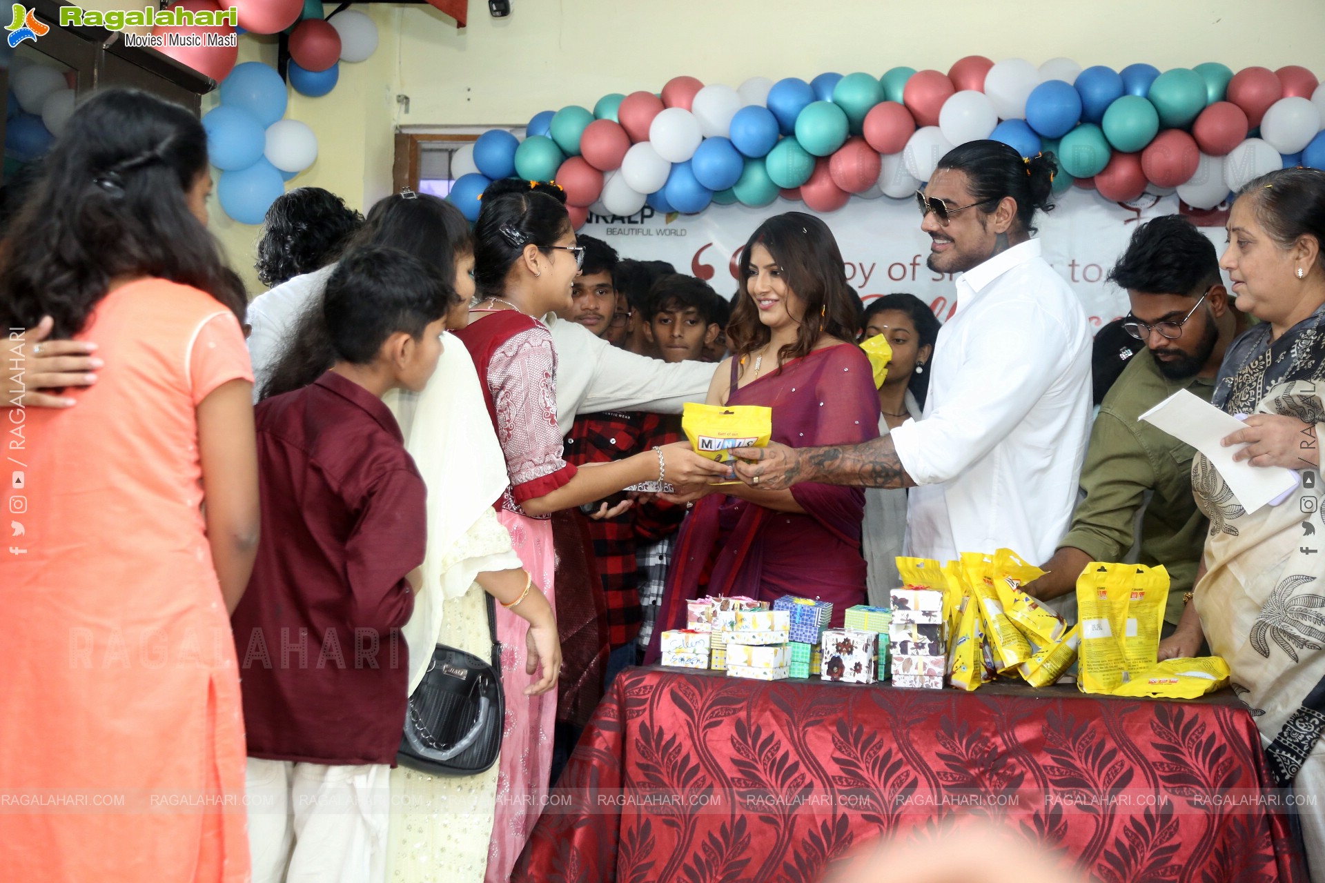 Actress Varalaxmi Sarathkumar Celebrates Her Birthday in Lepra Society Orphanage, Hyderabad