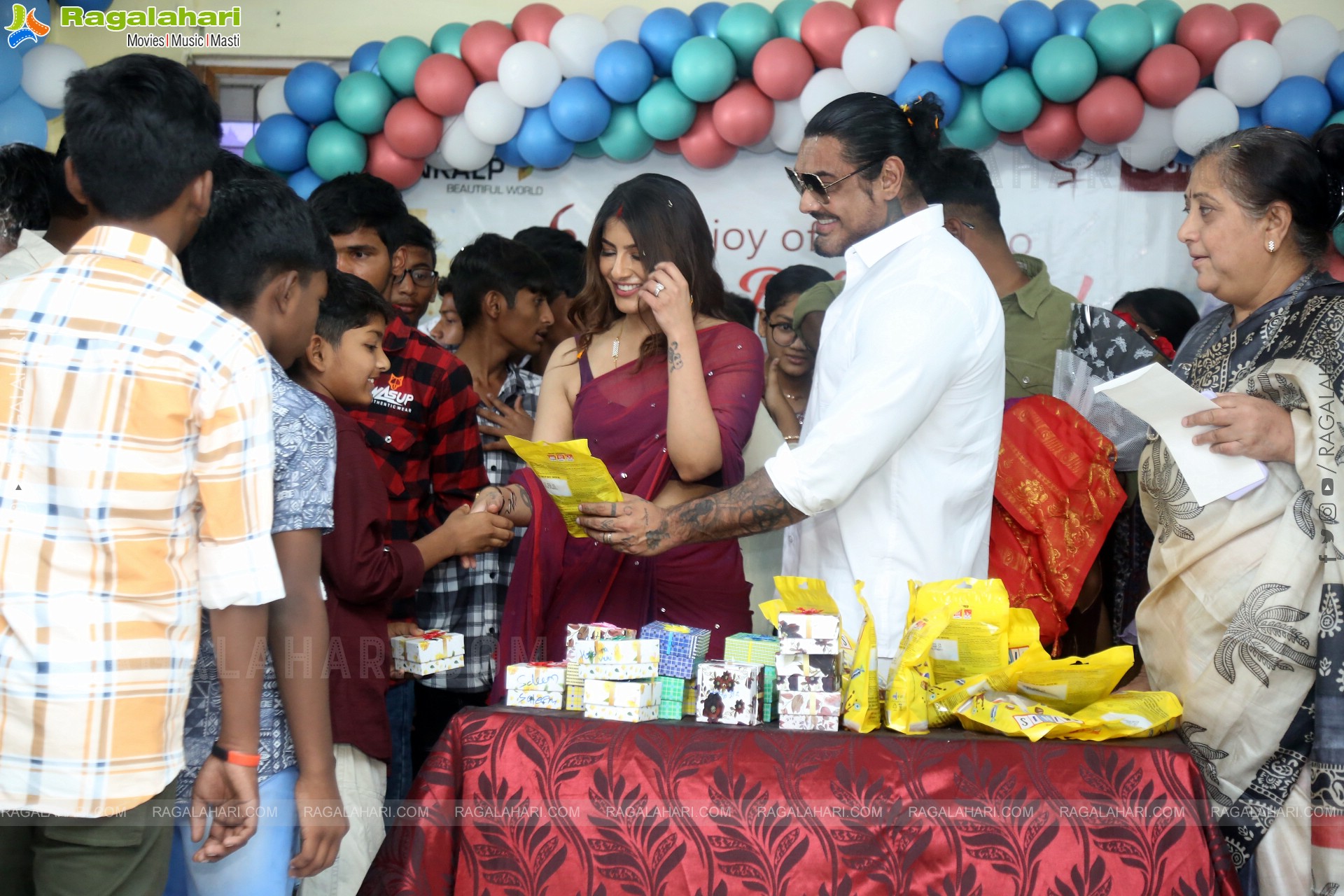 Actress Varalaxmi Sarathkumar Celebrates Her Birthday in Lepra Society Orphanage, Hyderabad