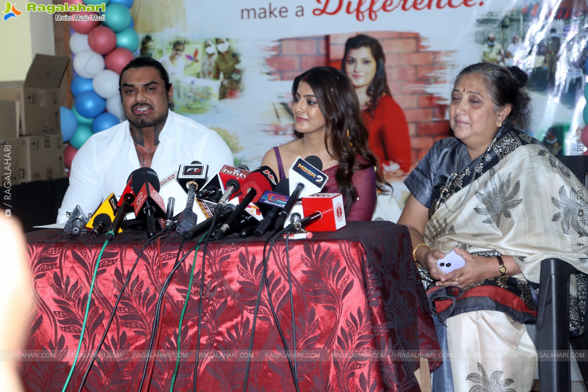 Actress Varalaxmi Sarathkumar Celebrates Her Birthday in Lepra Society Orphanage, Hyderabad