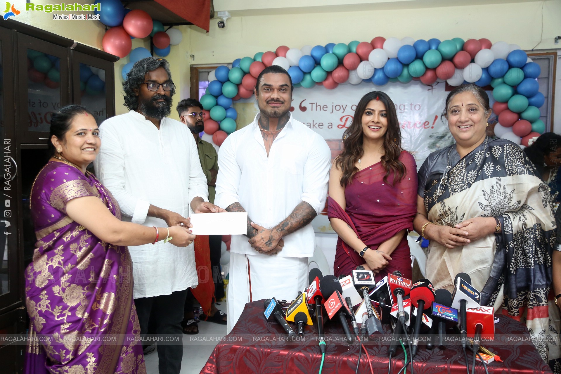 Actress Varalaxmi Sarathkumar Celebrates Her Birthday in Lepra Society Orphanage, Hyderabad