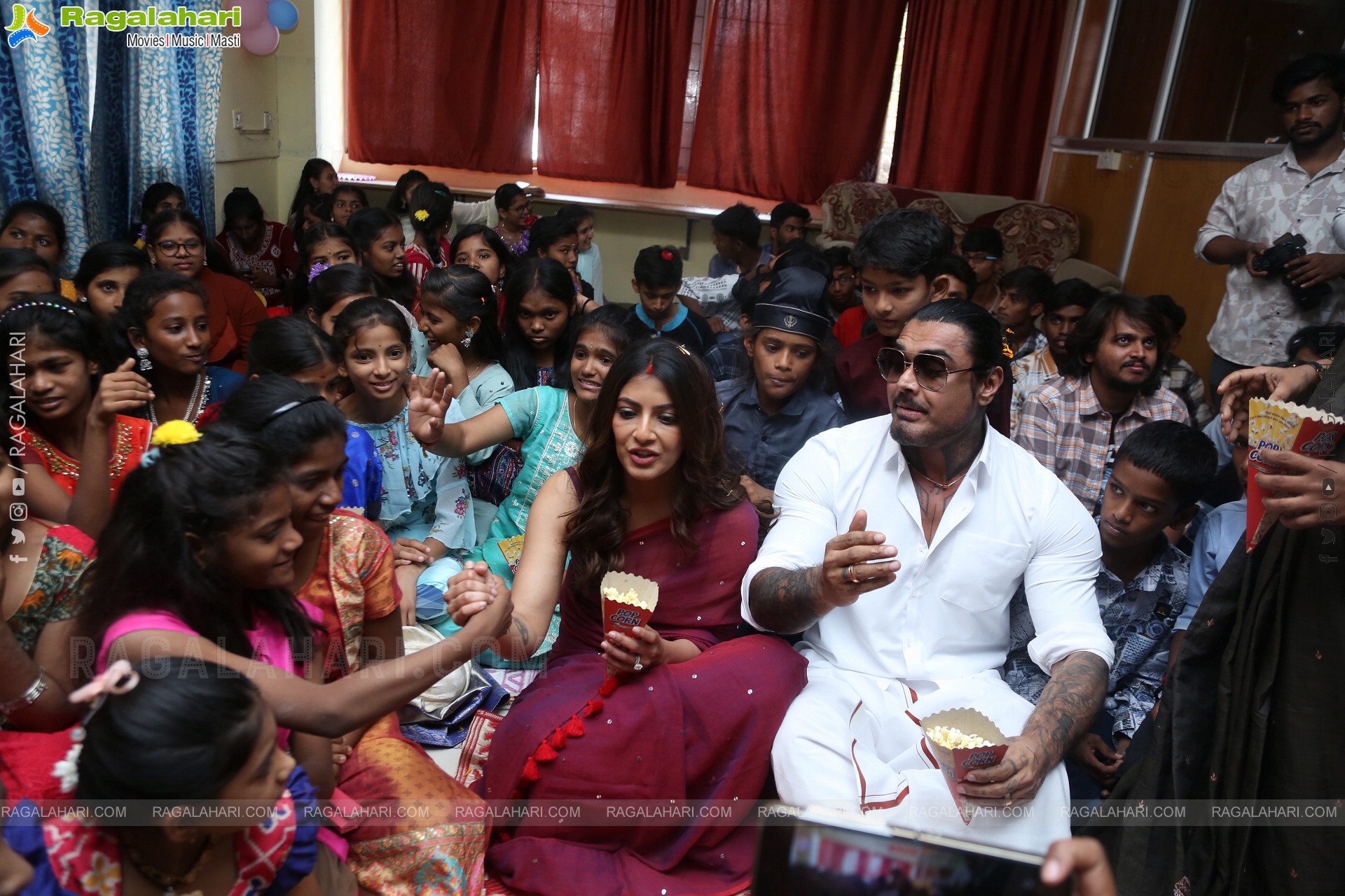 Actress Varalaxmi Sarathkumar Celebrates Her Birthday in Lepra Society Orphanage, Hyderabad