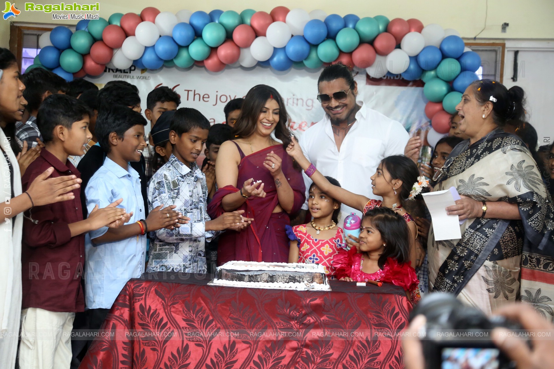 Actress Varalaxmi Sarathkumar Celebrates Her Birthday in Lepra Society Orphanage, Hyderabad