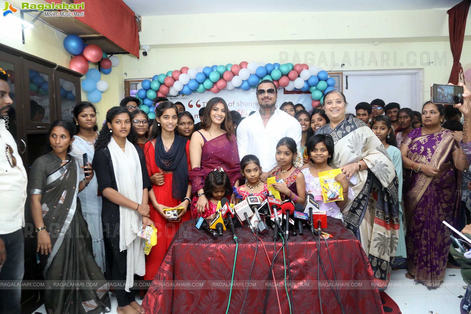 Actress Varalaxmi Sarathkumar Celebrates Her Birthday in Lepra Society Orphanage, Hyderabad