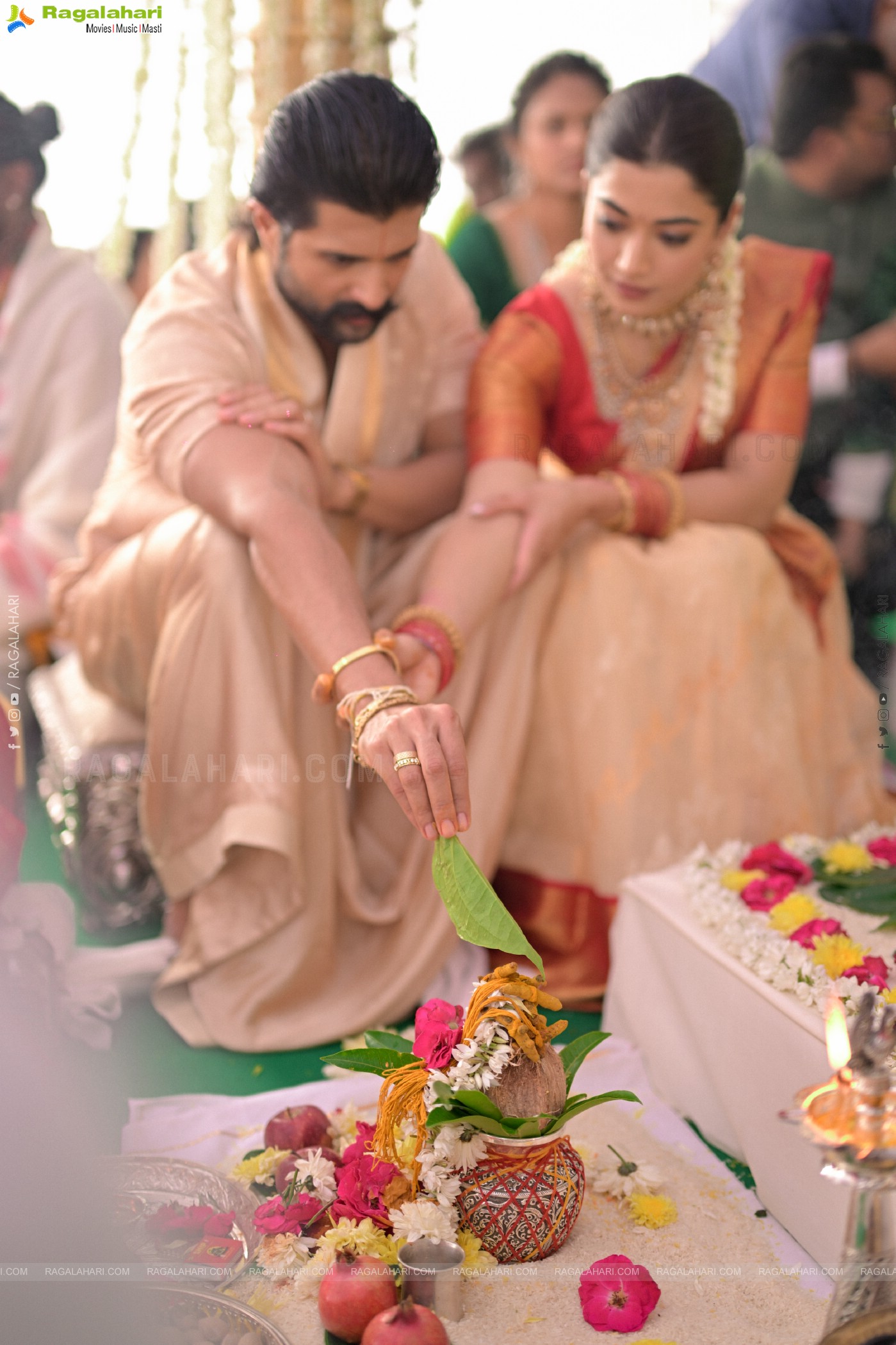 Vijay Deverakonda and Rashmika Mandanna's Sangeeth and Vratam Pics!!