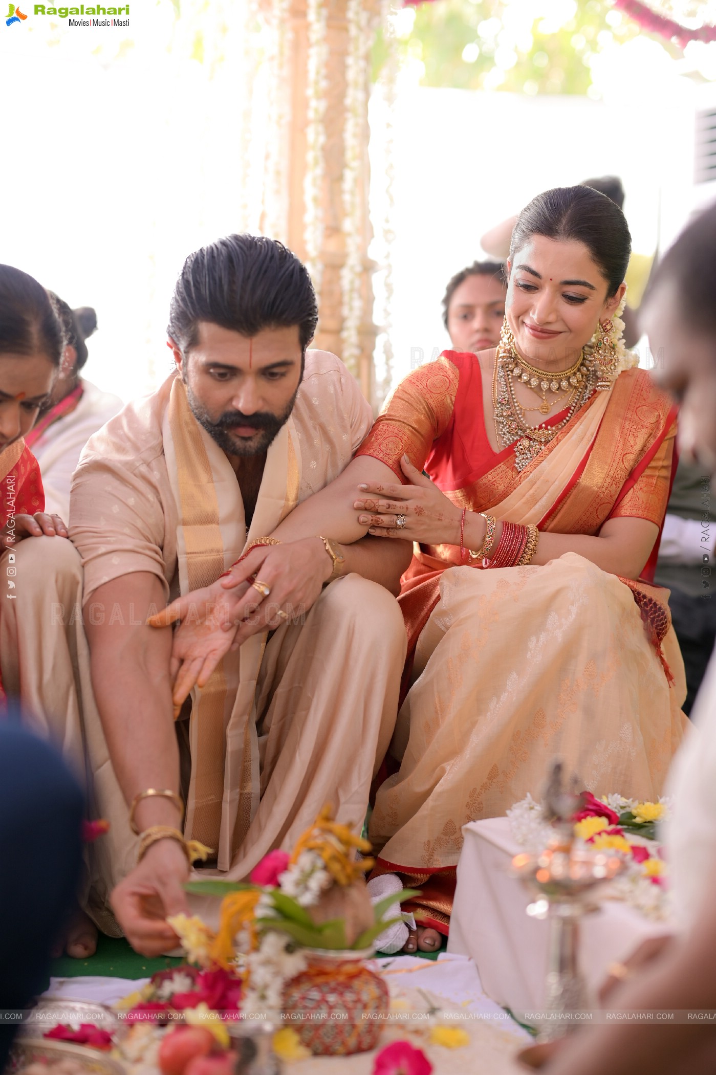 Vijay Deverakonda and Rashmika Mandanna's Sangeeth and Vratam Pics!!