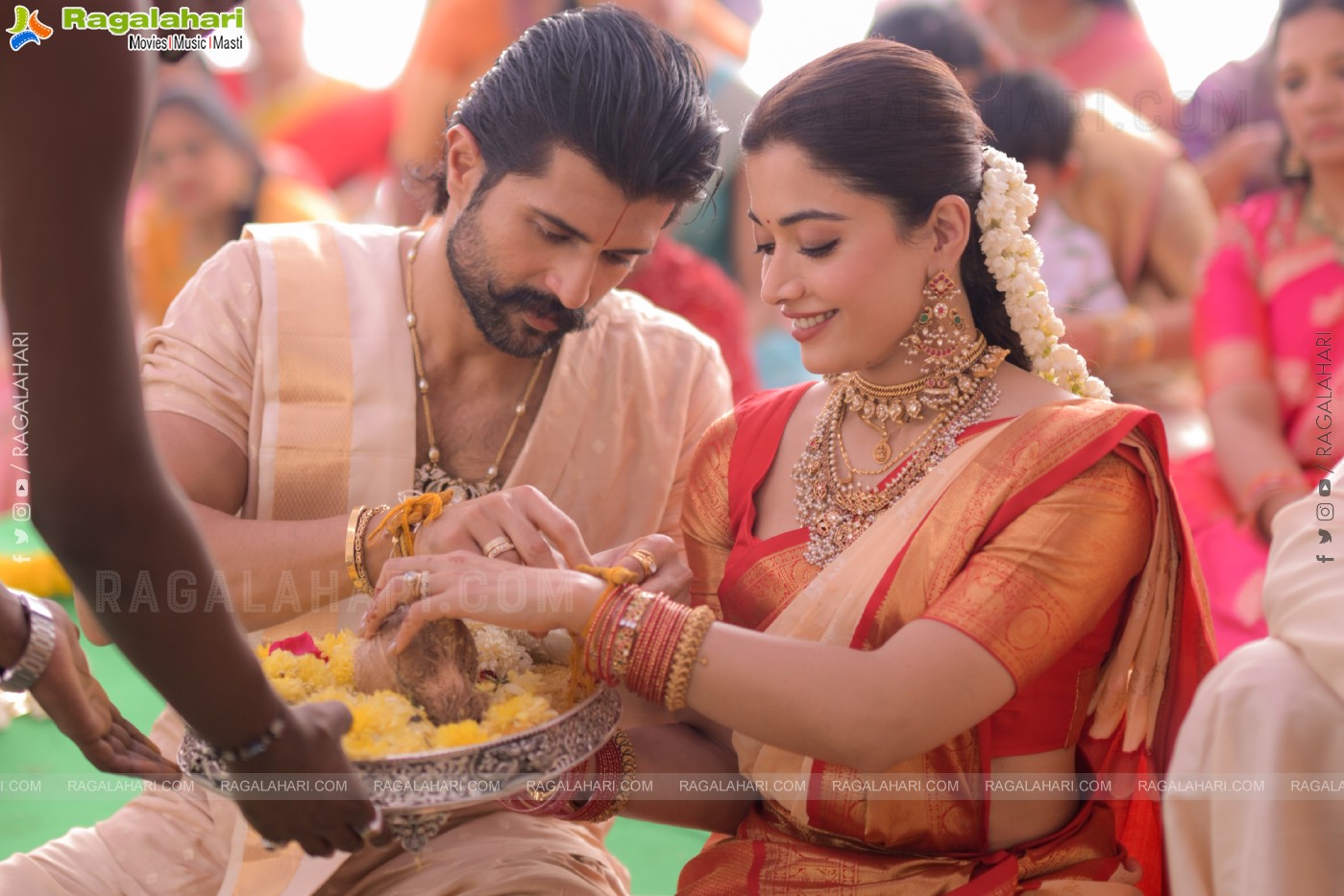 Vijay Deverakonda and Rashmika Mandanna's Sangeeth and Vratam Pics!!