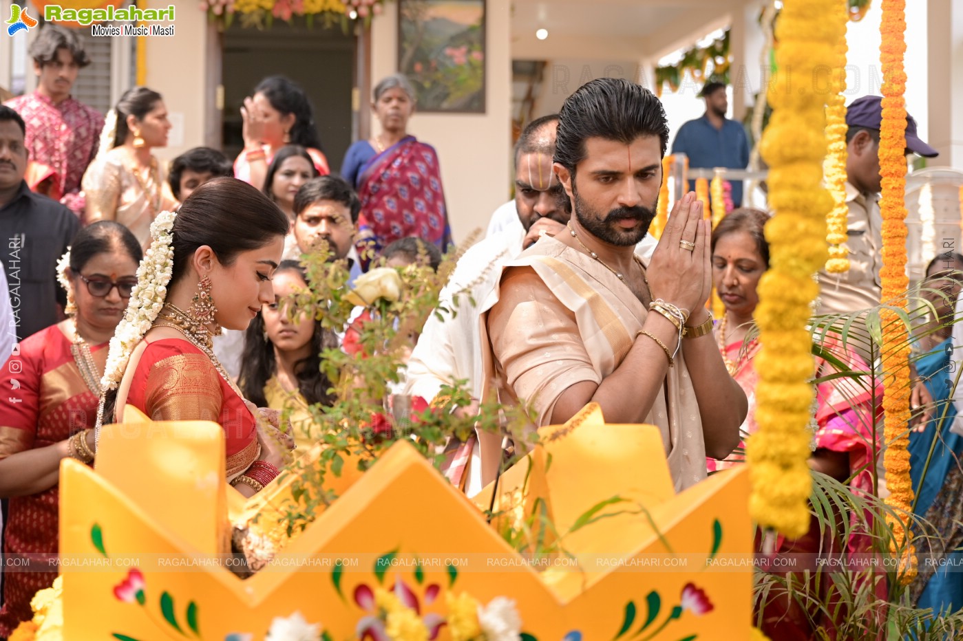 Vijay Deverakonda and Rashmika Mandanna's Sangeeth and Vratam Pics!!