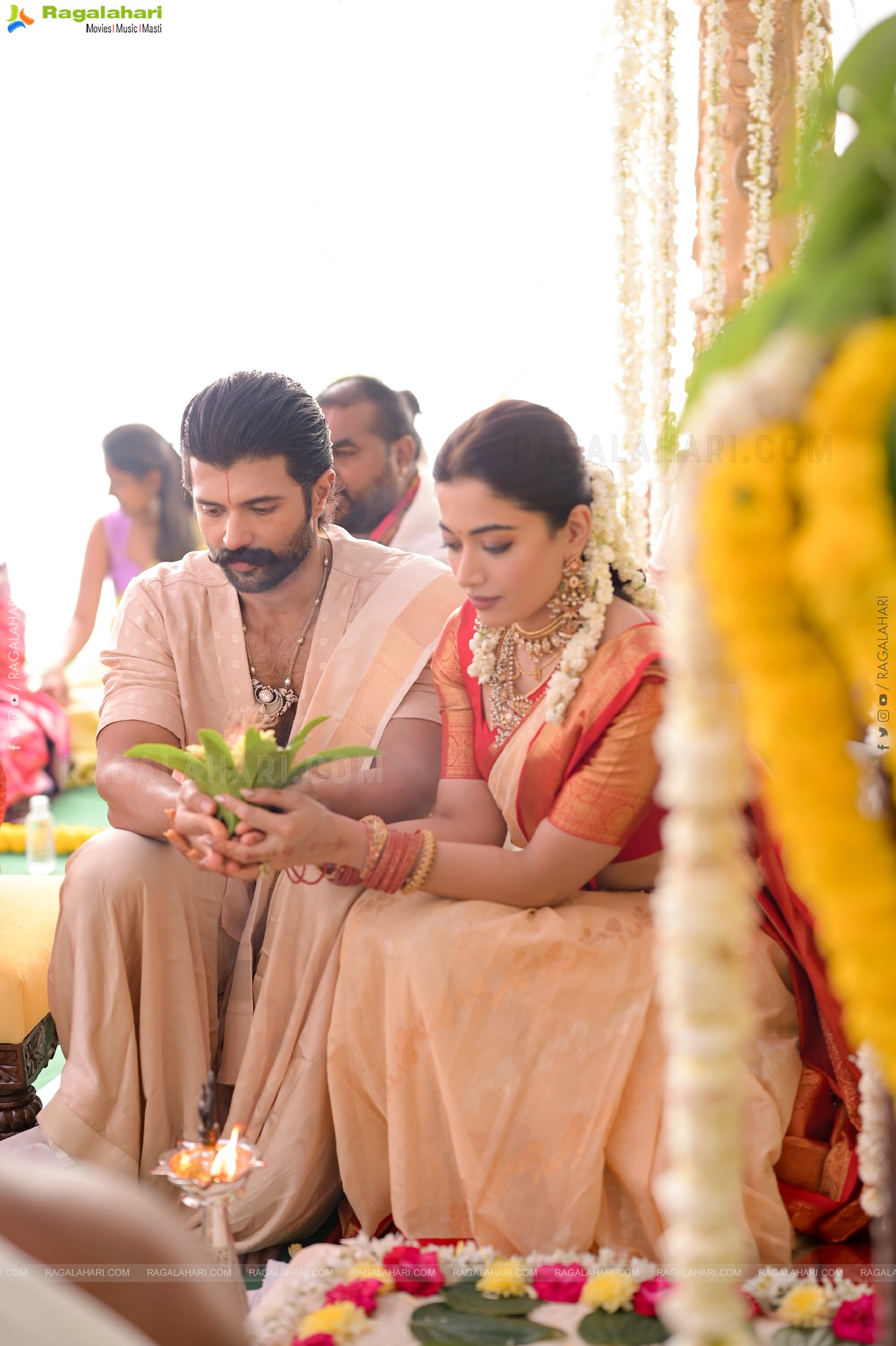 Vijay Deverakonda and Rashmika Mandanna's Sangeeth and Vratam Pics!!