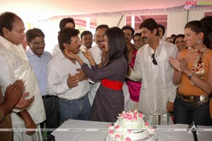 Sradha Das Birthday Celebrations on Adhinetha Sets