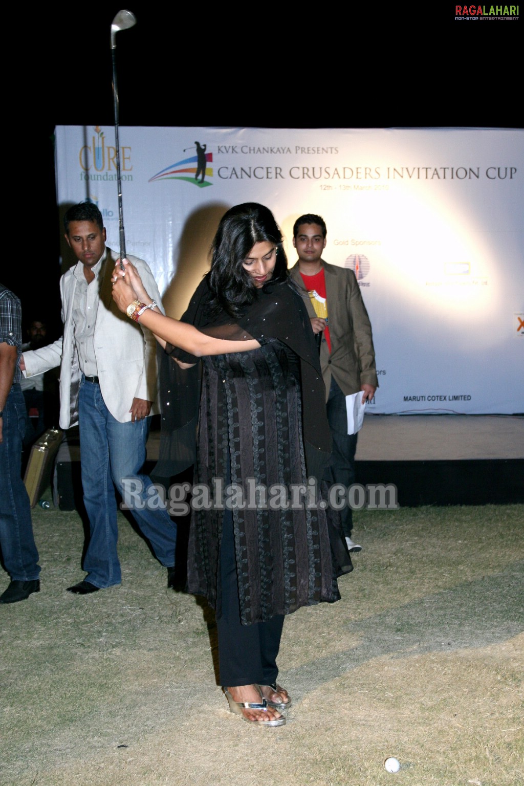 Sania Mirza, Priyamani, Richa Gangopadhyay with Kapildev at Cancer Crusaders Invitation Cup Golf Tournament Launch