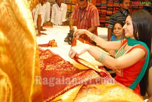 Varun Sandesh & Anitha at Kukatpally Kalanikethan Wedding Mall Third Anniversary
