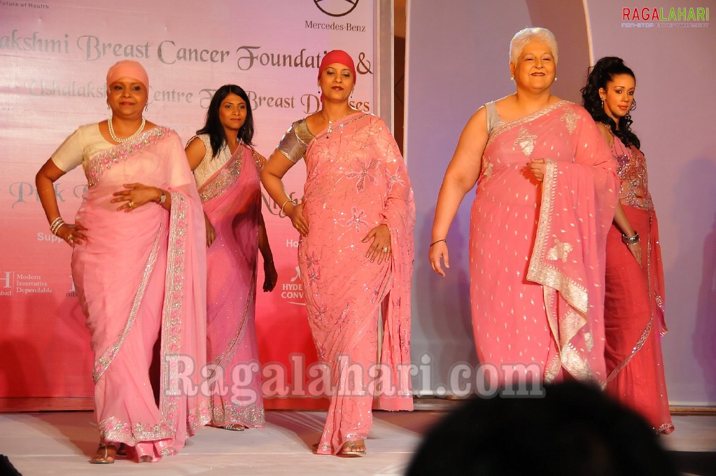 Amala, Shilpa Reddy walks on the Ramp for KIMS-The Pink Ribbon Awards Night 2010